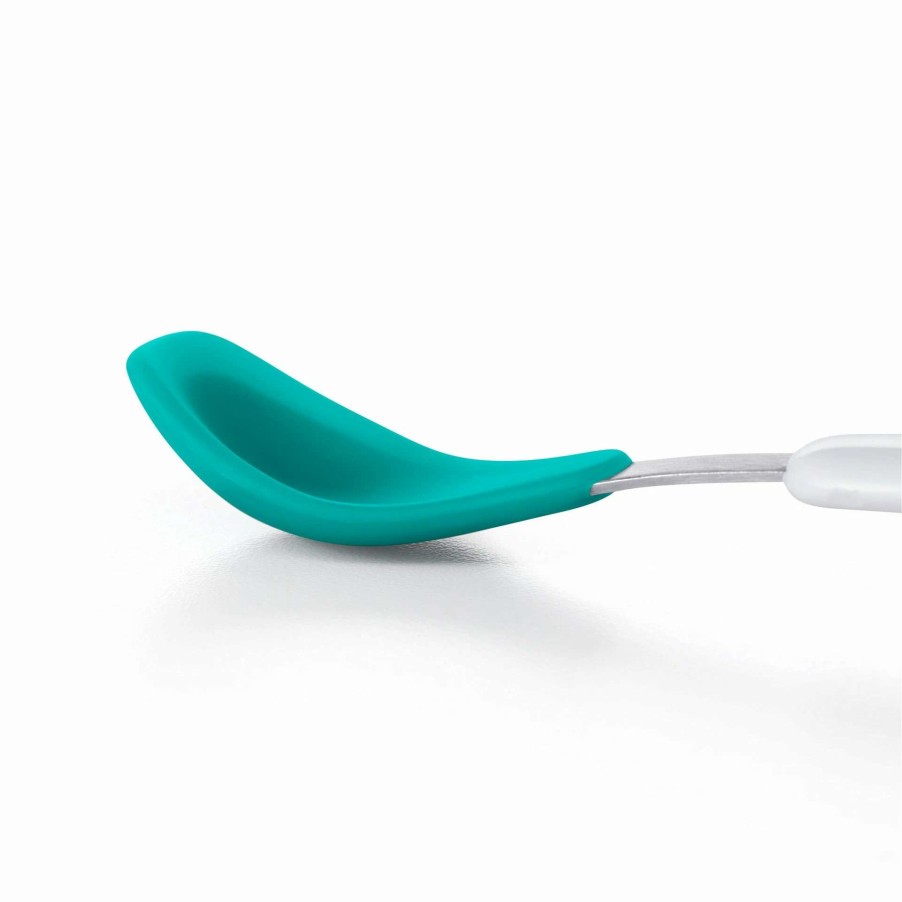 Flatware * | Best Pirce Oxo Tot Feeding Spoon Set With Soft Silicone | Teal Teal