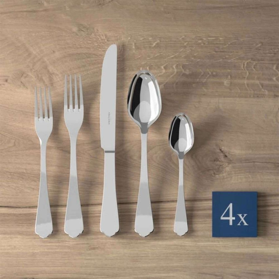 Flatware * | Best Reviews Of Villeroy & Boch 20-Piece Stainless Steel Flatware Set | Medina Stainless Steel