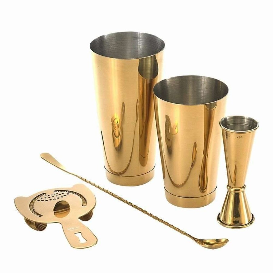 Cocktail & Bar * | Discount Mercer Barfly Basic Set | Gold Plated Gold