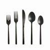 Flatware * | Discount Fortessa Arezzo 20 Piece Flatware Place Setting Brushed Black Black