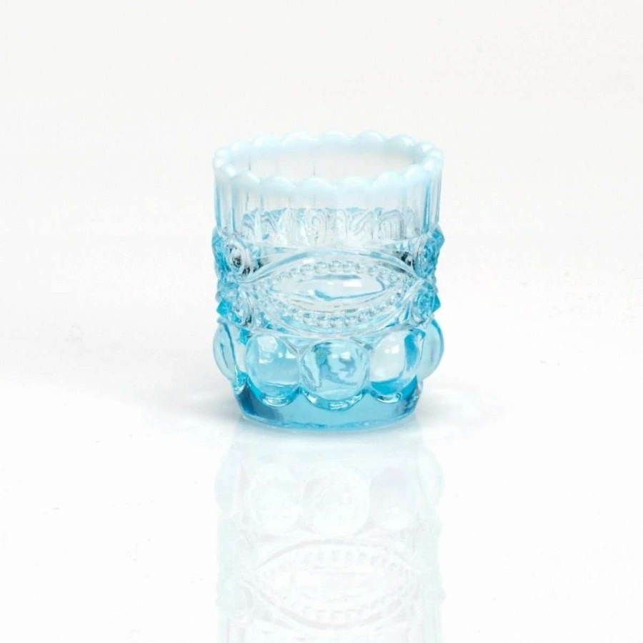 Dining Accessories * | Coupon Mosser Glass Eye Winker Toothpick Holder | Aqua Opal Blue