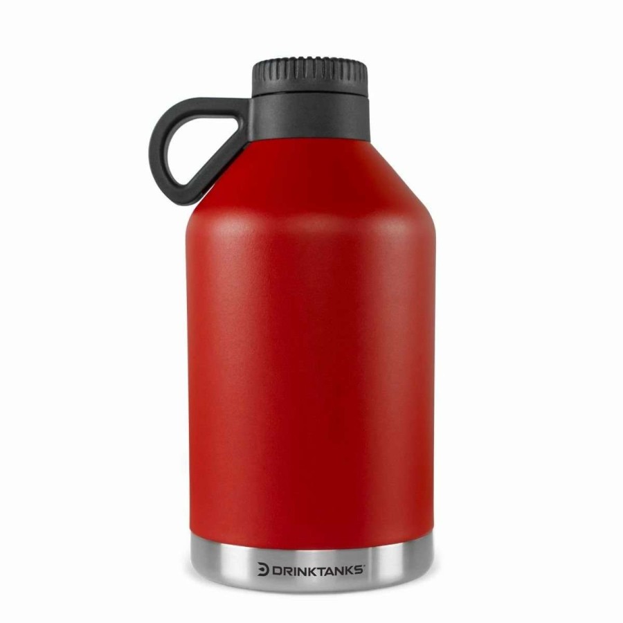 Cocktail & Bar * | Best Deal Drinktanks 64Oz Session Growler | Crimson Red