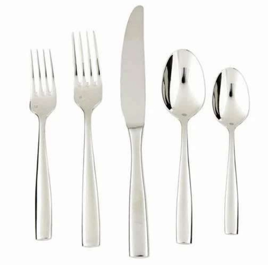 Flatware * | Best Deal Fortessa Lucca 5Pc Flatware Place Setting Silver, Steel