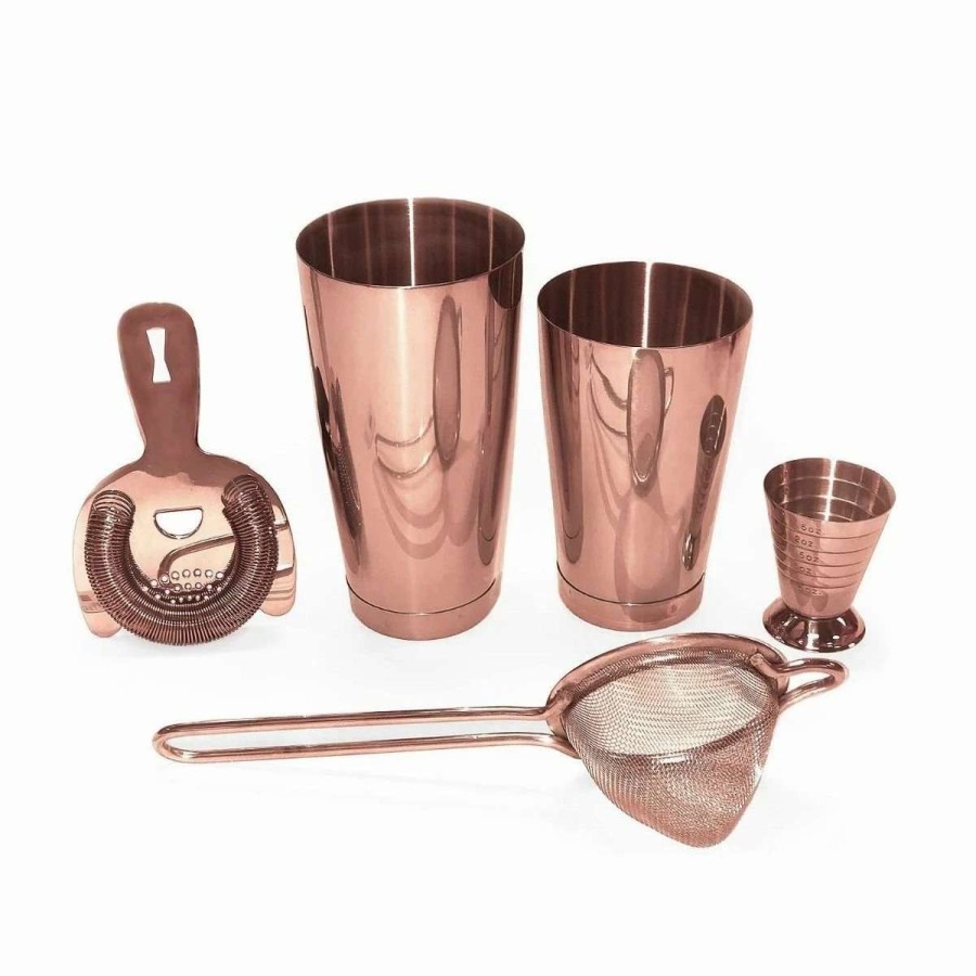 Cocktail & Bar * | Top 10 Mercer Barfly 5-Piece Shaker Set | Copper Copper