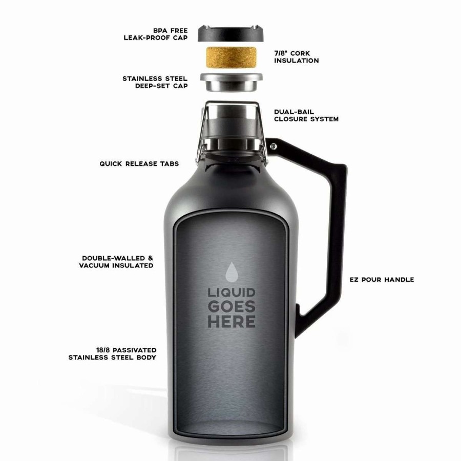 Cocktail & Bar * | Wholesale Drinktanks 64Oz Craft Growler | Crimson Red