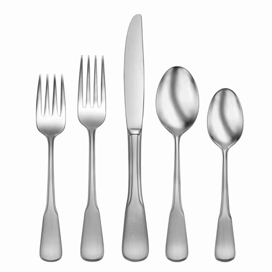 Flatware * | Coupon Oneida 18/10 Stainless Steel 45-Piece Flatware Set | Colonial Boston Stainless Steel