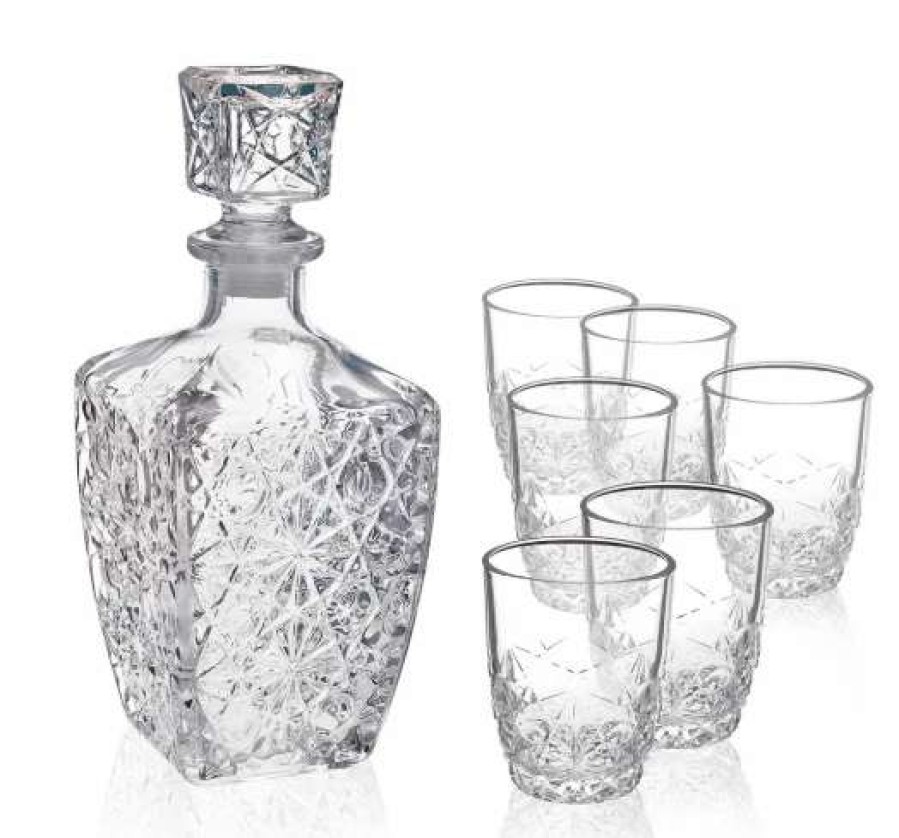 Cocktail & Bar * | Top 10 Bormioli Rocco Liquor Set | 7-Piece Clear