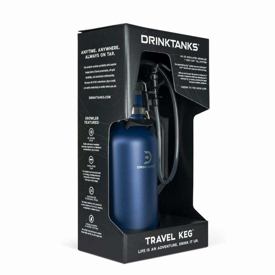 Cocktail & Bar * | Wholesale Drinktanks 64Oz Travel Keg Kit | Storm Blue