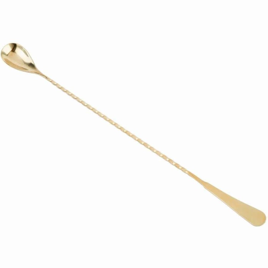 Cocktail & Bar * | Cheap Mercer Barfly 13.2 Japanese-Style Bar Spoon | Gold Plated Gold