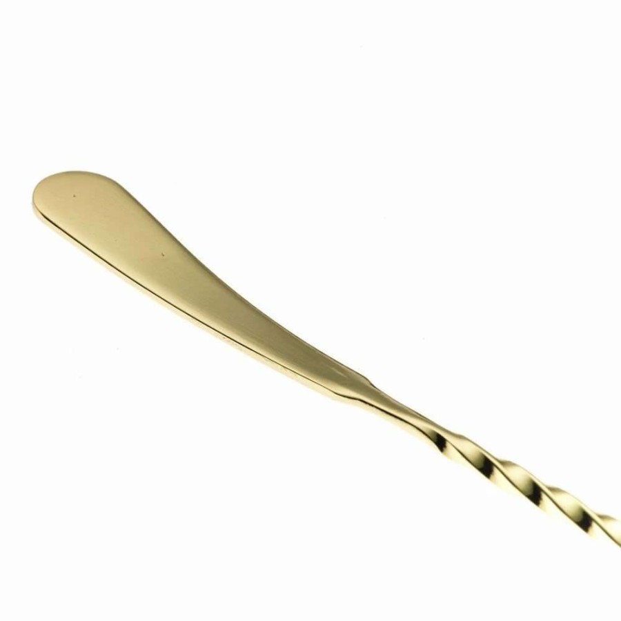 Cocktail & Bar * | Cheap Mercer Barfly 13.2 Japanese-Style Bar Spoon | Gold Plated Gold