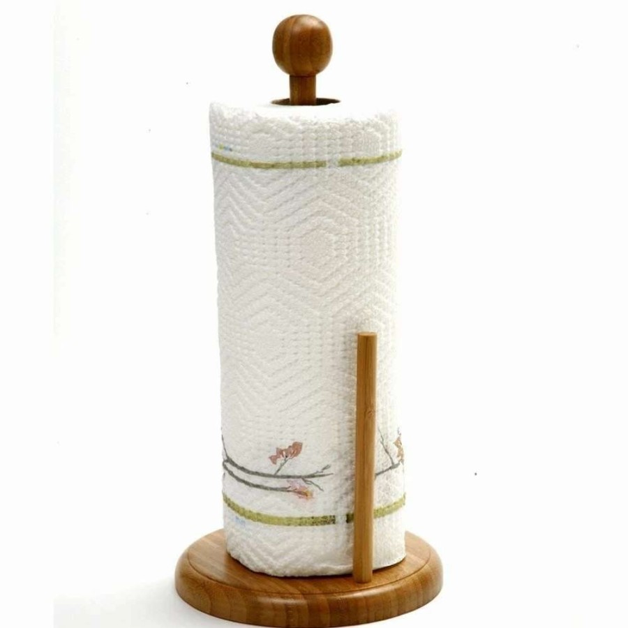 Dining Accessories * | Best Deal Norpro Bamboo Paper Towel Holder Natural