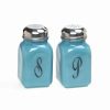 Dining Accessories * | Cheapest Mosser Glass Monogram Salt & Pepper Set | Georgia Blue Blue