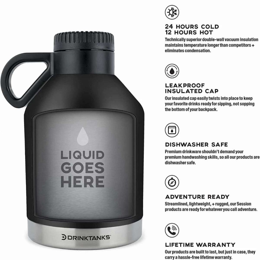 Cocktail & Bar * | Flash Sale Drinktanks 32Oz Session Growler | Crimson Red