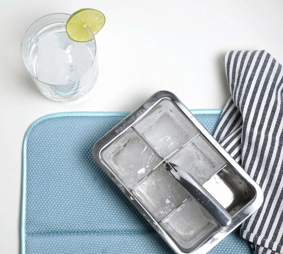 Cocktail & Bar * | Discount Rsvp International Rsvp Endurance Large Cube Ice Tray Silver