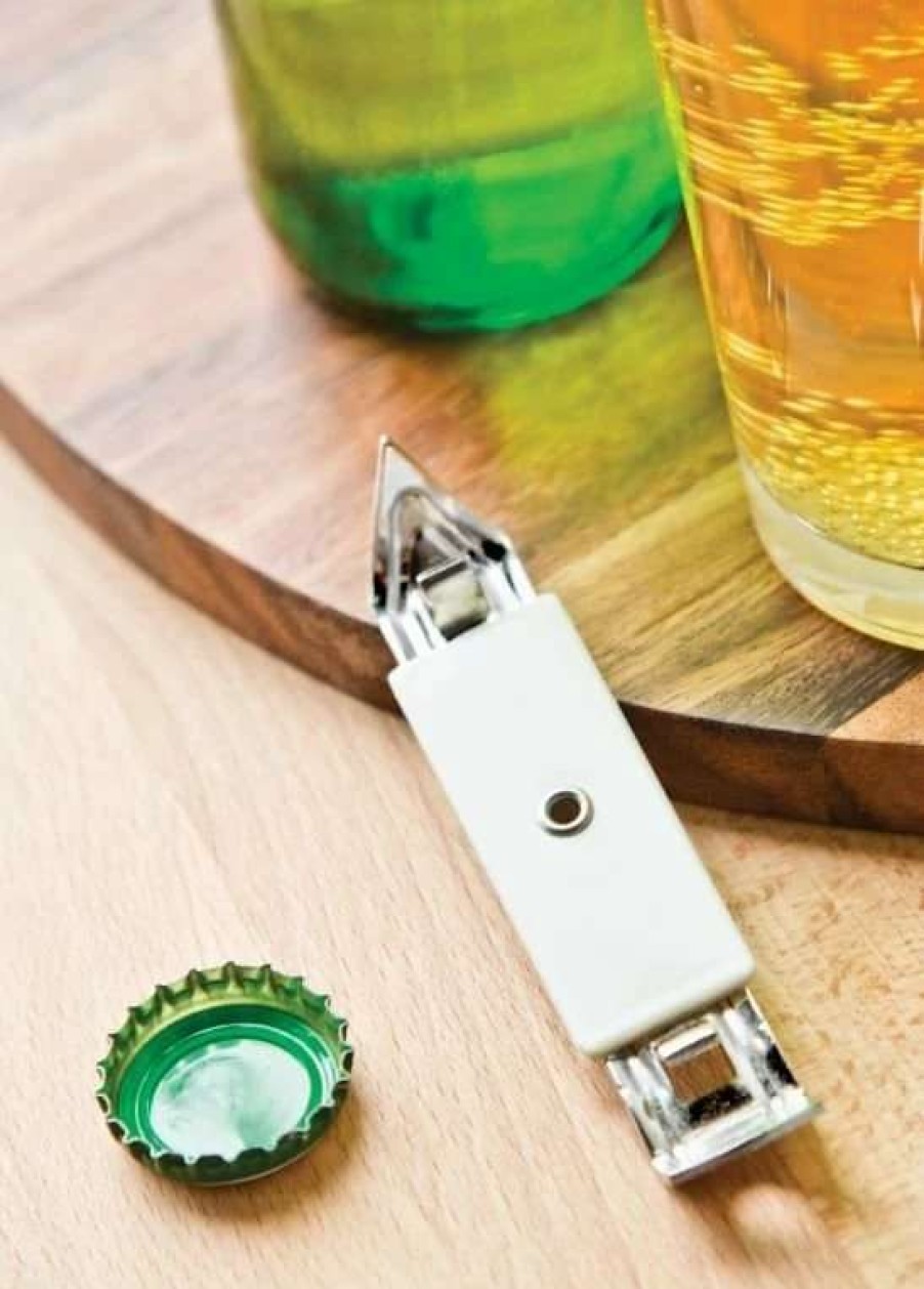 Cocktail & Bar * | Hot Sale Fox Run Magnetic Can & Bottle Opener Steel, White