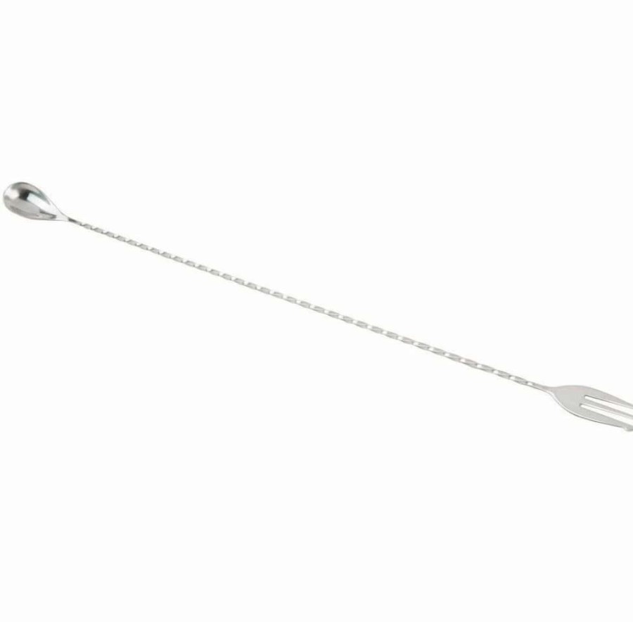 Cocktail & Bar * | Promo Mercer Barfly 19.6 Bar Spoon With Fork | Stainless Steel Steel