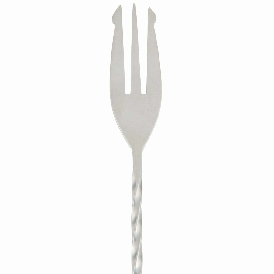 Cocktail & Bar * | Promo Mercer Barfly 19.6 Bar Spoon With Fork | Stainless Steel Steel