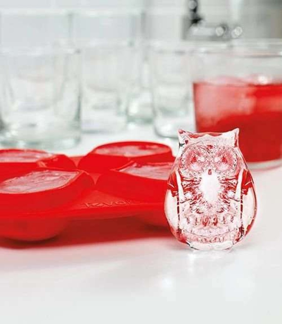 Cocktail & Bar * | Budget Tovolo Owl Ice Mold Red