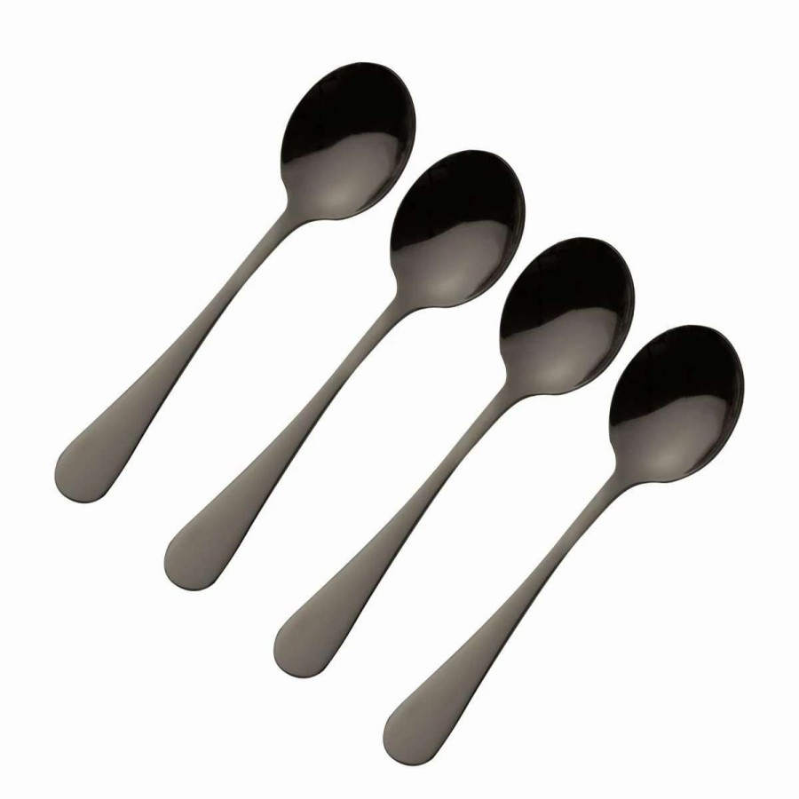 Flatware * | Cheap Viners Select 4-Piece Tea Spoon Set | Grey Grey