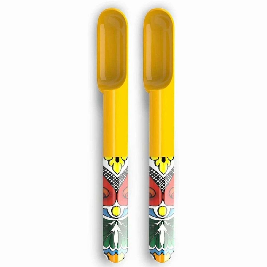 Dining Accessories * | Brand New Prepara Taco Spoons (Set Of 2) | Yellow Multicolored, Yellow