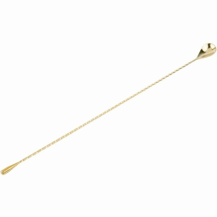 Cocktail & Bar * | Coupon Mercer Barfly 19.6 Classic Bar Spoon | Gold Plated Gold