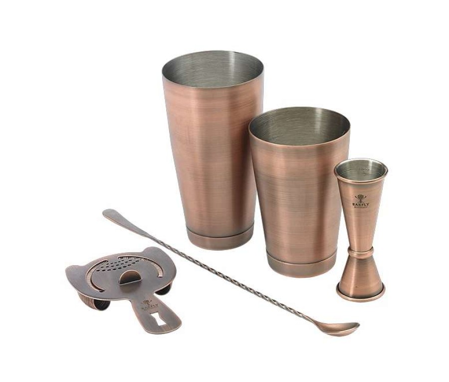 Cocktail & Bar * | Best Pirce Mercer Barfly Basic Set | Antique Copper Copper