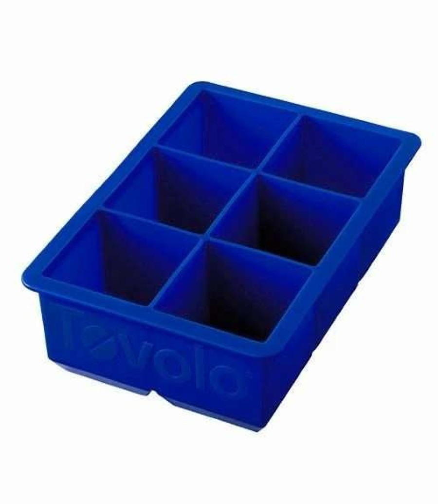 Cocktail & Bar * | Coupon Tovolo King Cube Tray Silicone Ice Cube Tray Blue Blue