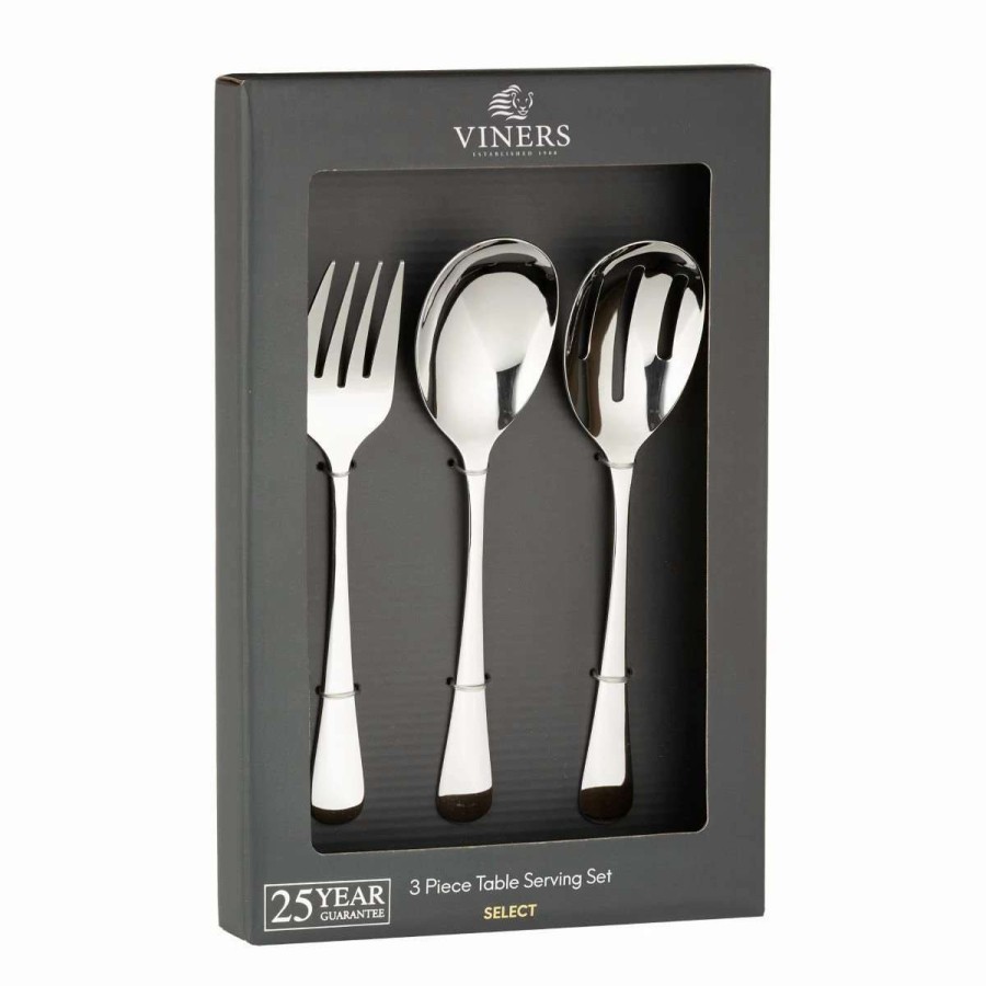 Flatware * | Cheap Viners Select 3-Piece Table Serving Set Stainless Steel