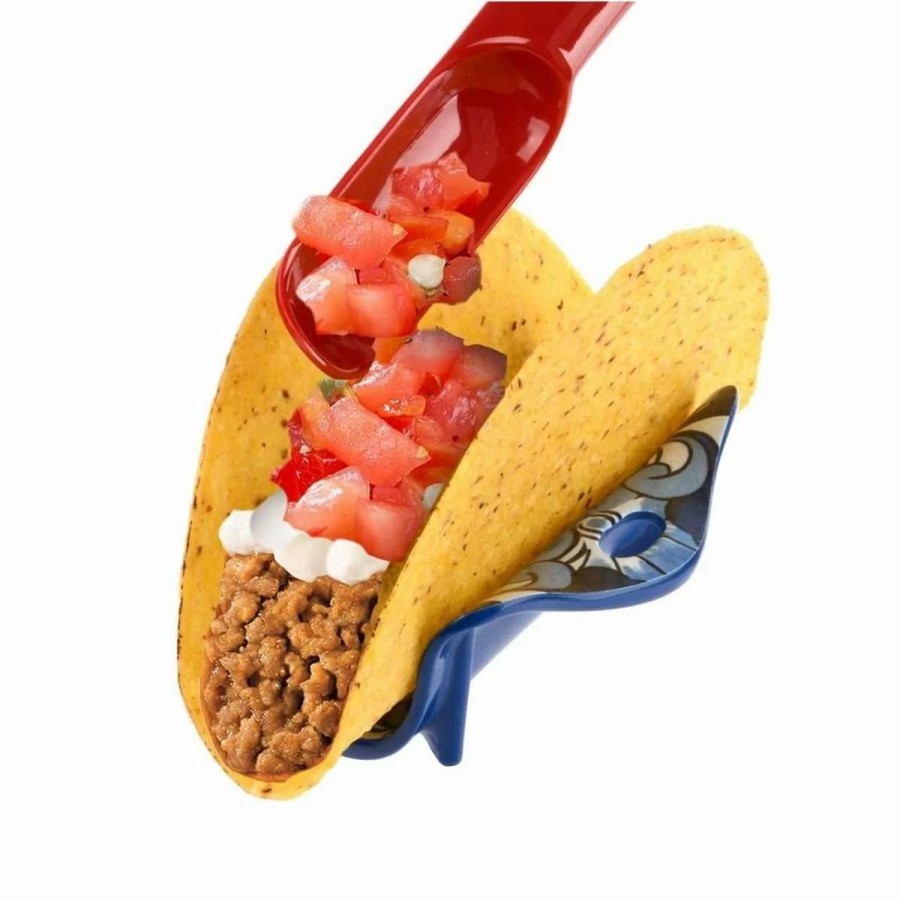 Dining Accessories * | Outlet Prepara Taco Spoons (Set Of 2) | Red Multicolored, Red