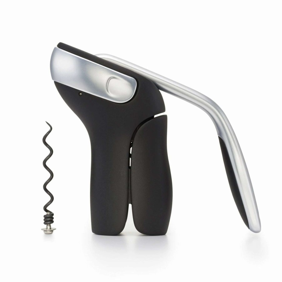 Cocktail & Bar * | Flash Sale Oxo Steel Vertical Lever Corkscrew Black, Silver