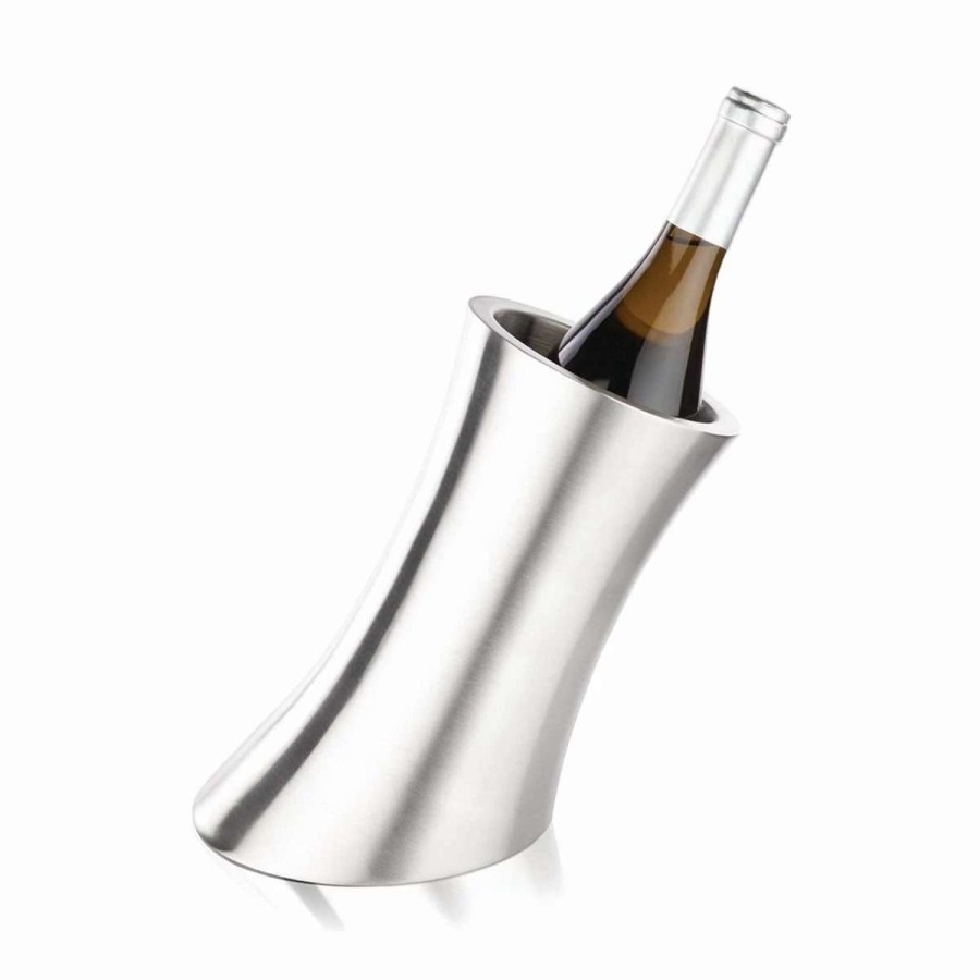 Cocktail & Bar * | Flash Sale Viski Convex Bottle Chiller Stainless Steel