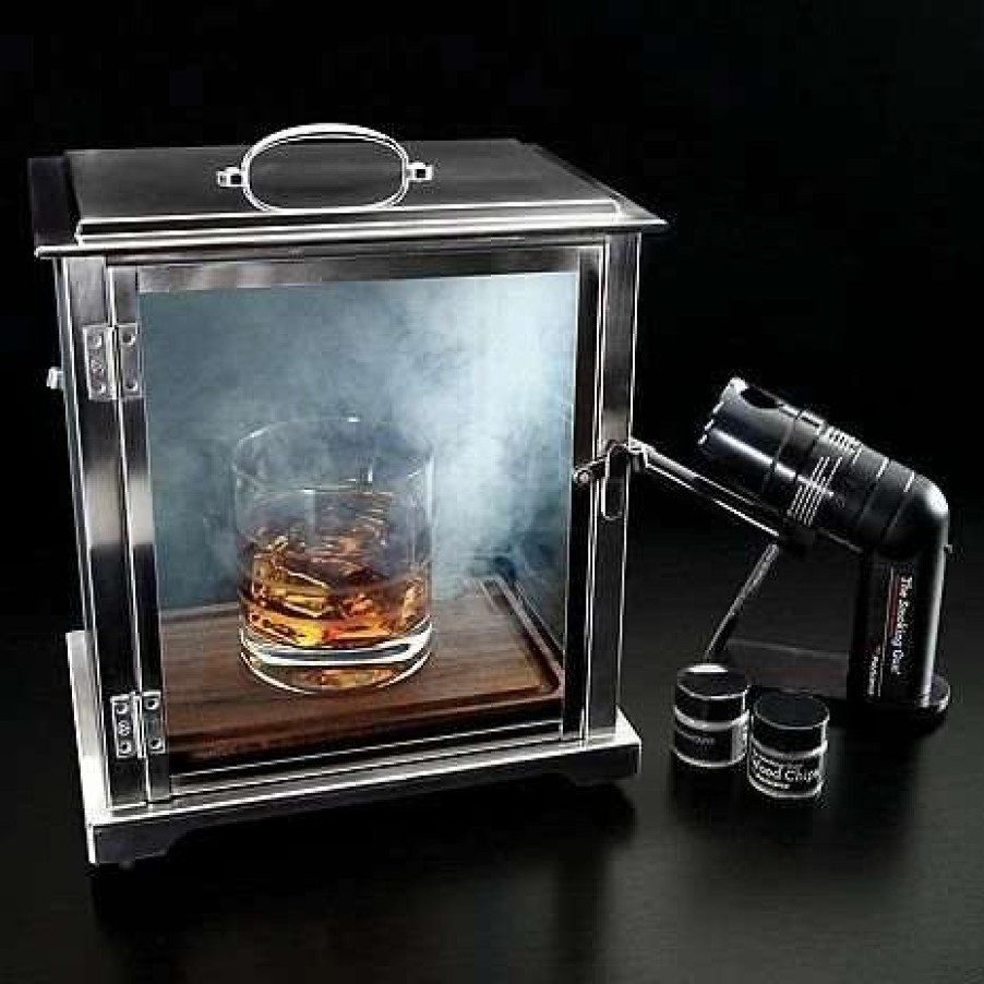 Cocktail & Bar * | Buy Crafthouse By Fortessa Smoking Box & Smoking Gun Black & Stainless, Clear