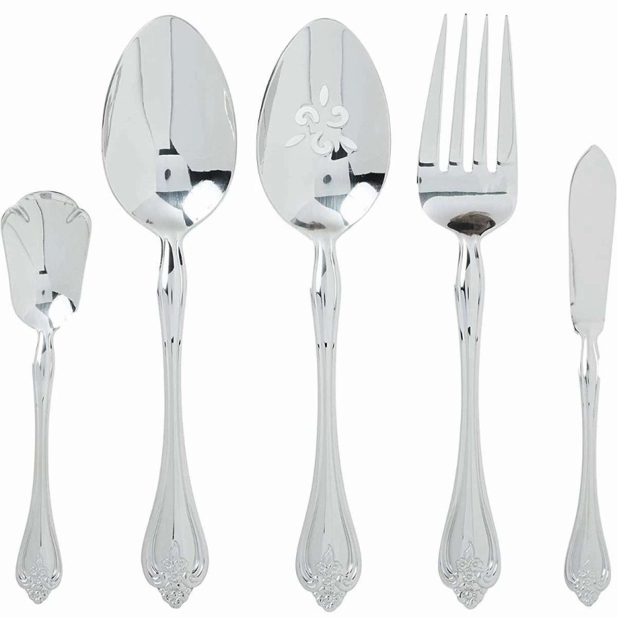 Flatware * | Outlet Oneida 18/10 Stainless Steel 45-Piece Flatware Set | Boutonniere Stainless Steel