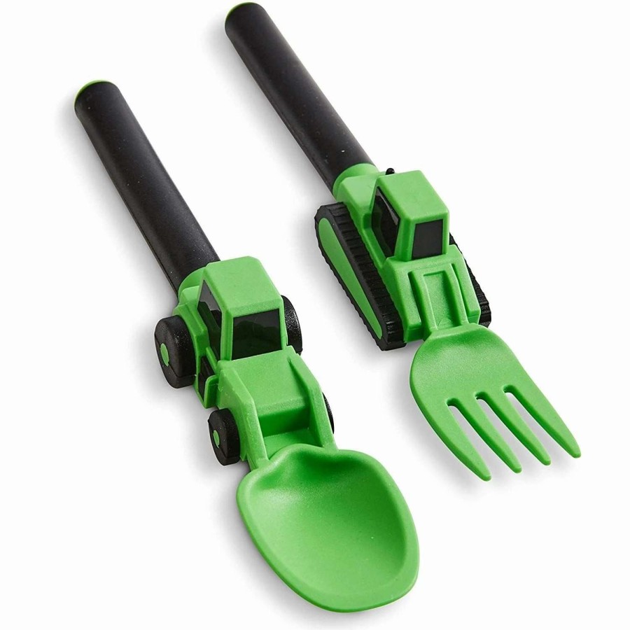 Flatware * | Deals Masontops Dinneractive Construction Utensil Set Of 2 Green Green