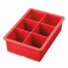 Cocktail & Bar * | Outlet Tovolo King Cube Tray Silicone Ice Cube Tray Red Red