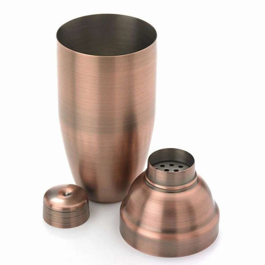 Cocktail & Bar * | Budget Mercer Barfly 3-Piece Japanese-Style Cocktail Shaker Set | Antique Copper Copper