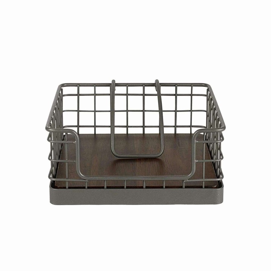 Dining Accessories * | Top 10 Spectrum Madison Weighted Napkin Holder Industrial Gray Grey