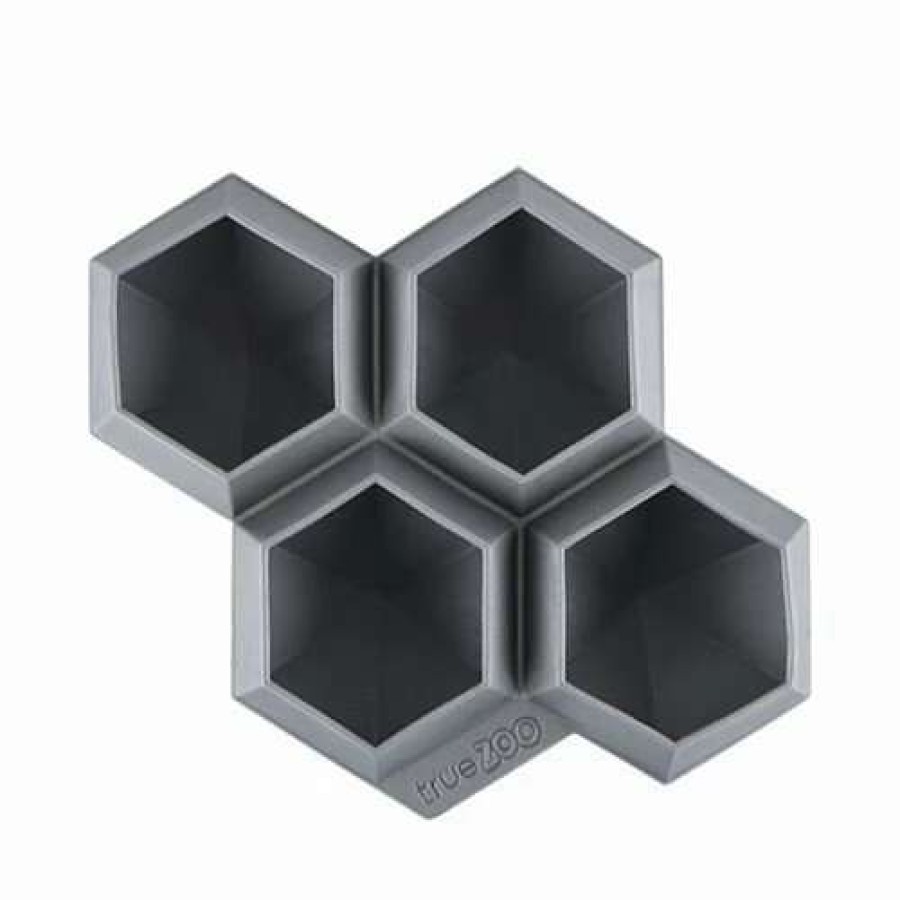 Cocktail & Bar * | Cheapest True Brands Jumbo Diamond Ice Cube Tray Gray