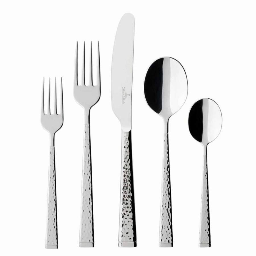 Flatware * | Hot Sale Villeroy & Boch Blacksmith 60 Piece Flatware Set Silver