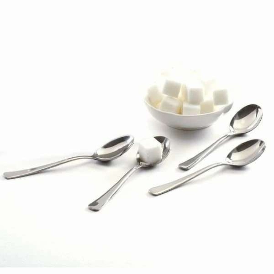 Flatware * | Wholesale Norpro Coffee And Tea Spoon Set 4 Piece Silver