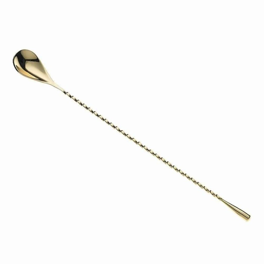 Cocktail & Bar * | Cheapest Mercer Barfly 11.8 Classic Bar Spoon | Gold Plated Gold