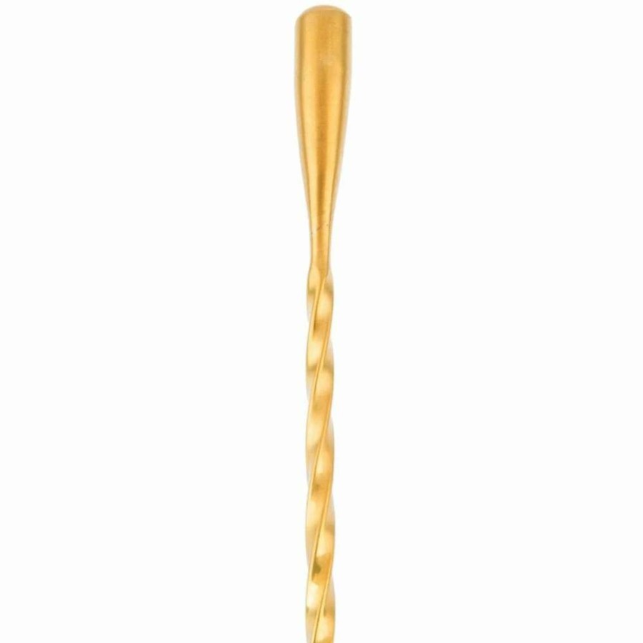 Cocktail & Bar * | Cheapest Mercer Barfly 11.8 Classic Bar Spoon | Gold Plated Gold