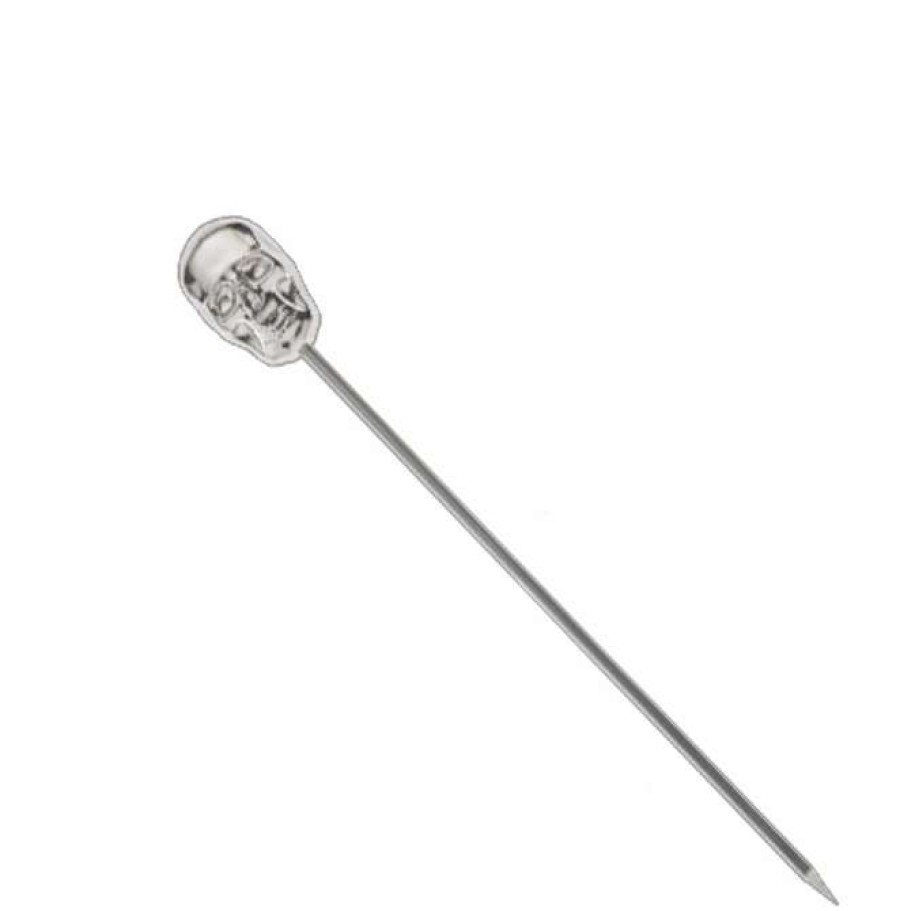 Cocktail & Bar * | Wholesale Mercer Barfly Stainless Steel Skull Cocktail Picks (Set Of 12) | Stainless Steel Stainless Steel