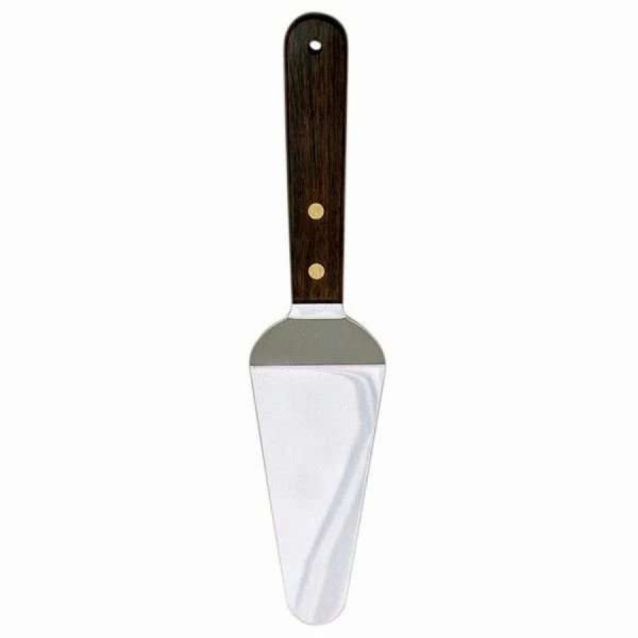 Flatware * | New Norpro Stainless Steel Pie/Cake Server With Wood Handle Silver, Wood