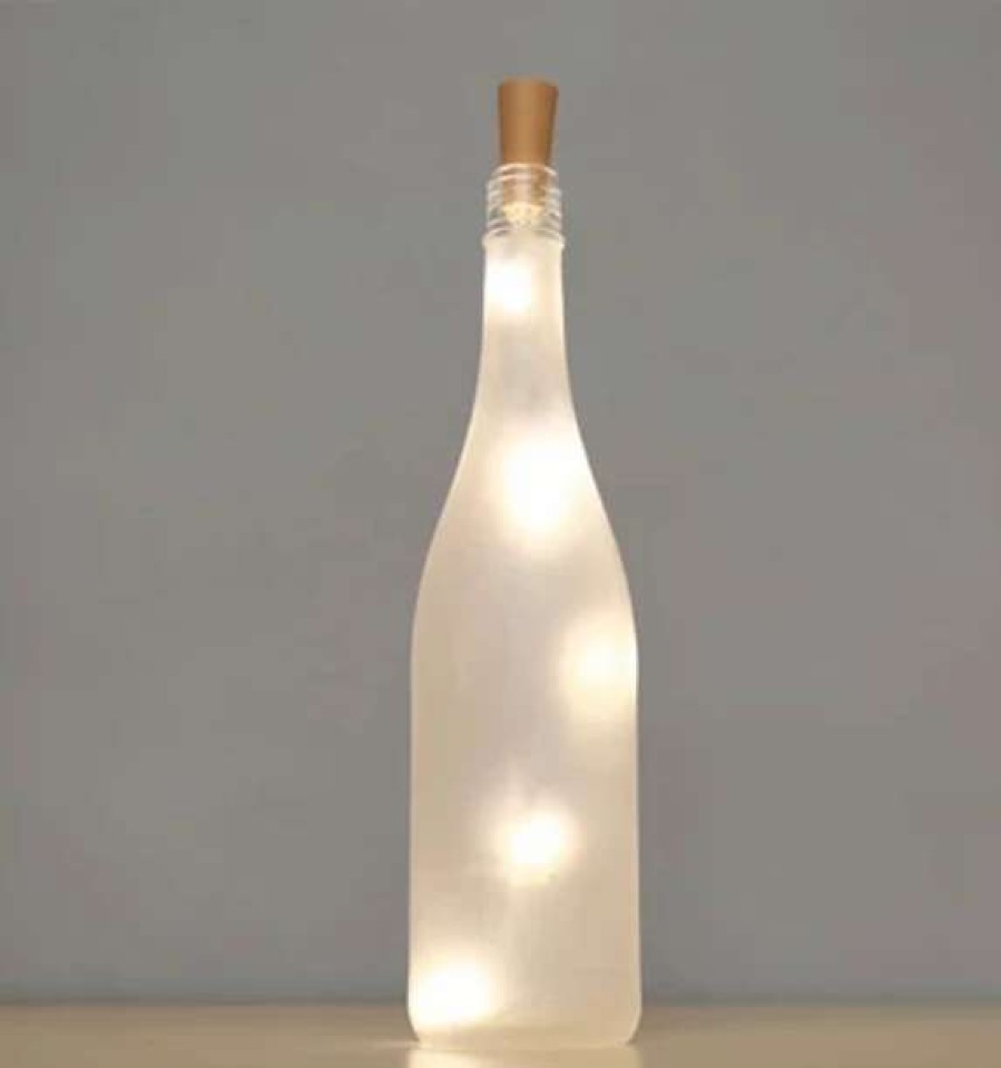 Dining Accessories * | Hot Sale Kikkerland Bottle Top String Lights Clear