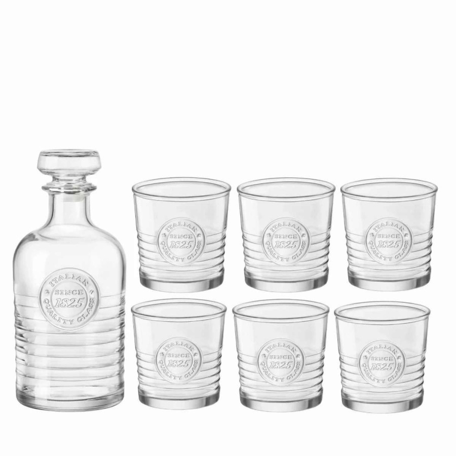 Cocktail & Bar * | Best Pirce Bormioli Rocco Officina Whiskey Set | 7-Piece Clear