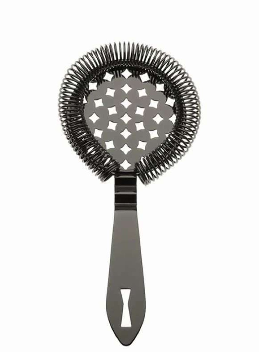 Cocktail & Bar * | New Mercer Barfly Classic Hawthorne Spring Bar Strainer | Gun Metal Black Black