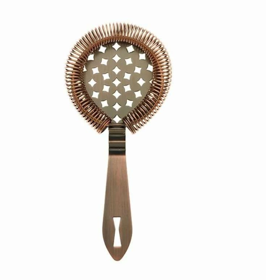 Cocktail & Bar * | Cheapest Mercer Barfly Classic Hawthorne Spring Bar Strainer | Antique Copper Copper