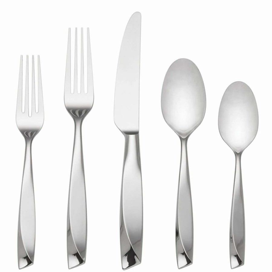 Flatware * | Best Sale Lenox 20-Piece Flatware Set | Ondine Silver