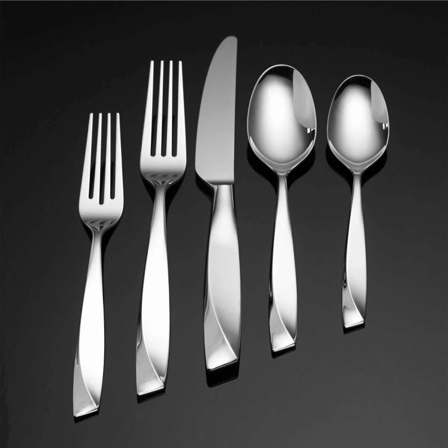 Flatware * | Best Sale Lenox 20-Piece Flatware Set | Ondine Silver